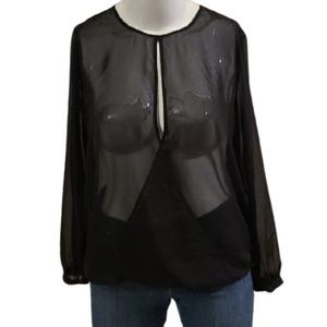 NWT ⭐️Jennifer Lopez  open front open back blouse